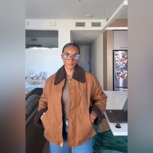 Zara Contrast Collar Jacket sz xl